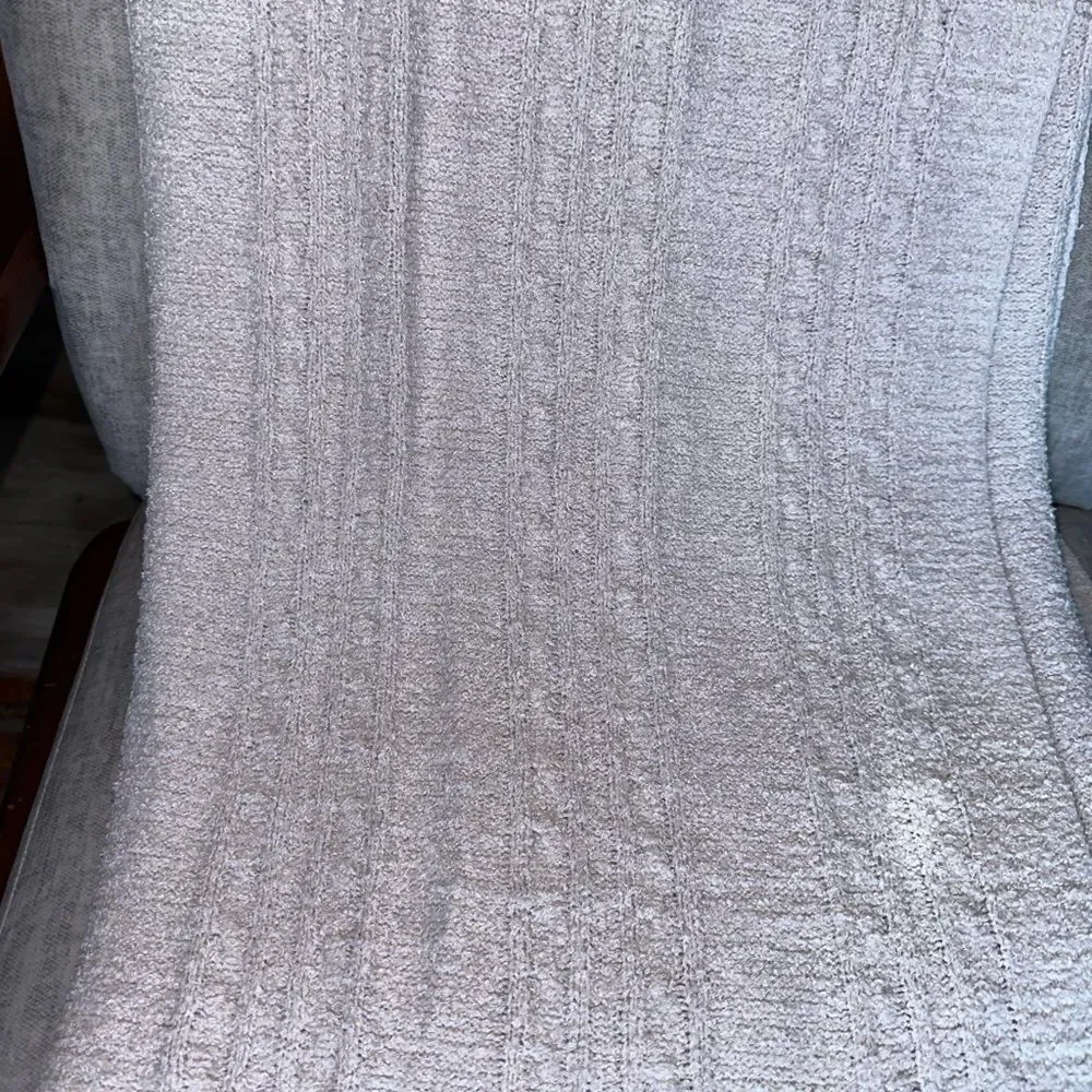Barefoot Dreams Almond CozyChic Lite cable Throw